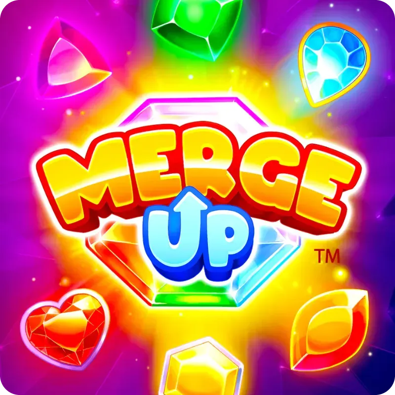 Merge Up cluster-pays slot by BGaming with gem merging mechanics and cell multipliers up to x128